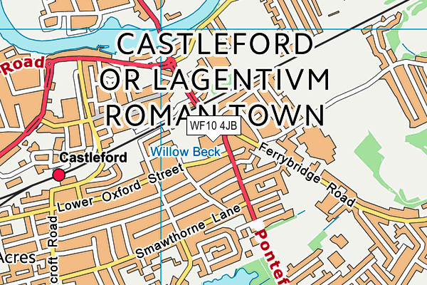 St Joseph's Catholic Primary School Castleford map (WF10 4JB) - OS VectorMap District (Ordnance Survey)