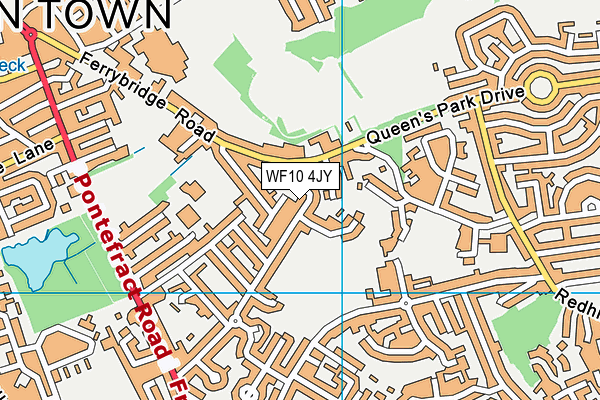 WF10 4JY map - OS VectorMap District (Ordnance Survey)