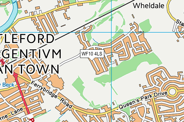 WF10 4LS map - OS VectorMap District (Ordnance Survey)