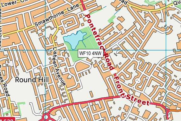 WF10 4NW map - OS VectorMap District (Ordnance Survey)