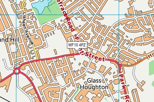 WF10 4PZ map - OS VectorMap District (Ordnance Survey)