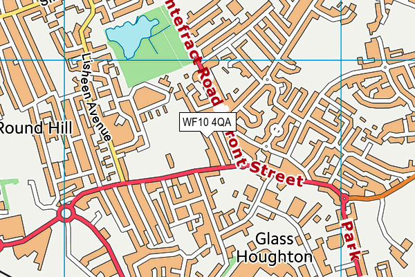 WF10 4QA map - OS VectorMap District (Ordnance Survey)