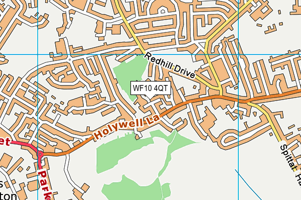 WF10 4QT map - OS VectorMap District (Ordnance Survey)