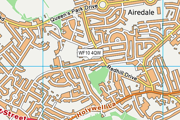 WF10 4QW map - OS VectorMap District (Ordnance Survey)