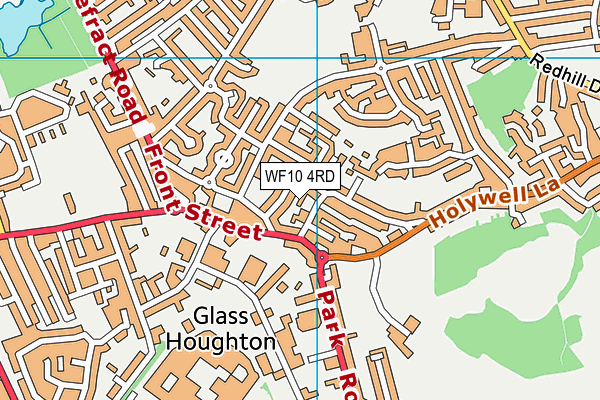 WF10 4RD map - OS VectorMap District (Ordnance Survey)