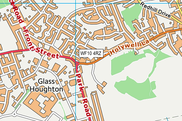 WF10 4RZ map - OS VectorMap District (Ordnance Survey)