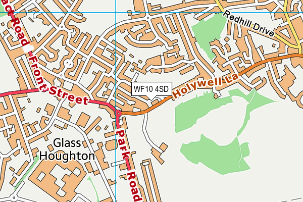 WF10 4SD map - OS VectorMap District (Ordnance Survey)