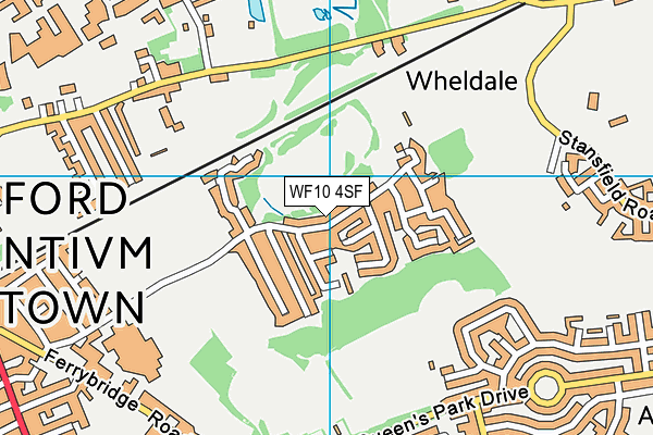 WF10 4SF map - OS VectorMap District (Ordnance Survey)