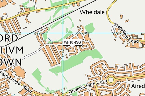 WF10 4SG map - OS VectorMap District (Ordnance Survey)