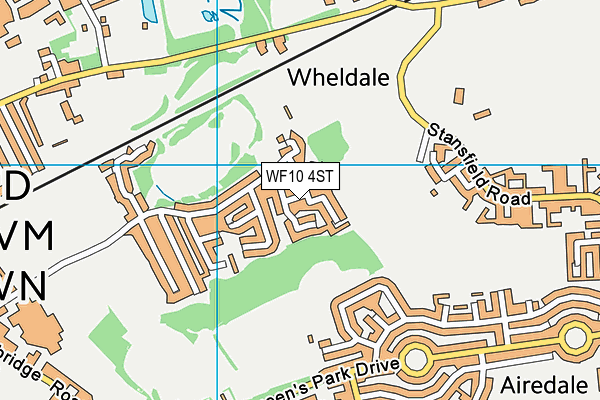 WF10 4ST map - OS VectorMap District (Ordnance Survey)