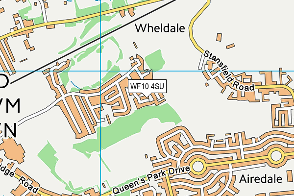 WF10 4SU map - OS VectorMap District (Ordnance Survey)