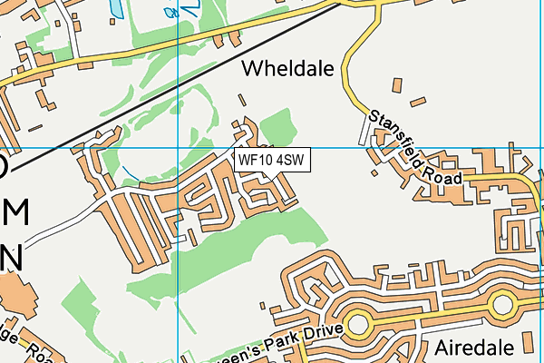 WF10 4SW map - OS VectorMap District (Ordnance Survey)