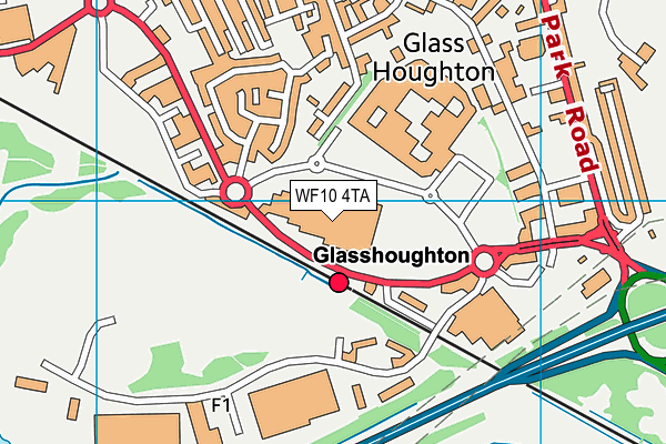Snozone Castleford map (WF10 4TA) - OS VectorMap District (Ordnance Survey)