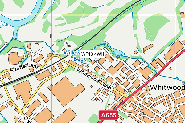 WF10 4WH map - OS VectorMap District (Ordnance Survey)