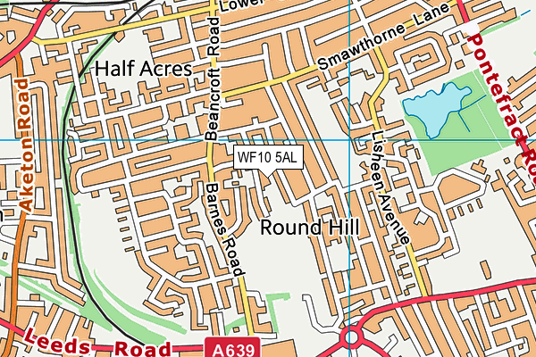 WF10 5AL map - OS VectorMap District (Ordnance Survey)