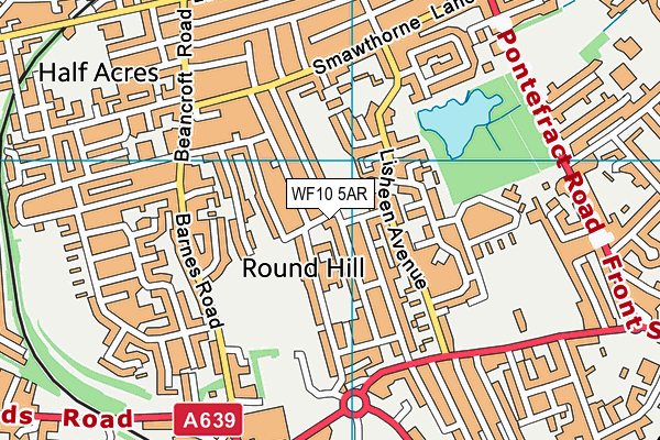 WF10 5AR map - OS VectorMap District (Ordnance Survey)