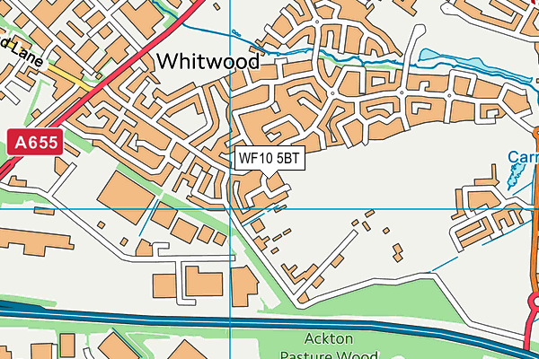 WF10 5BT map - OS VectorMap District (Ordnance Survey)