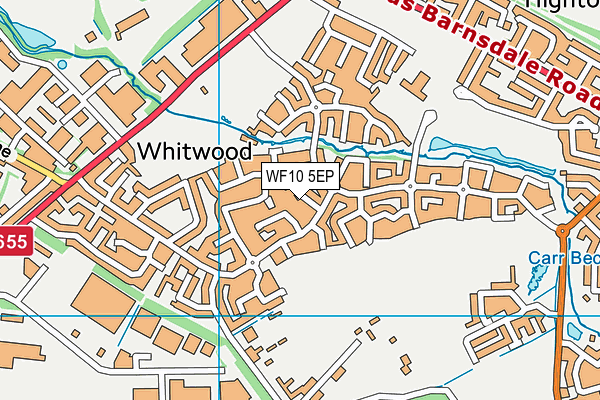 WF10 5EP map - OS VectorMap District (Ordnance Survey)