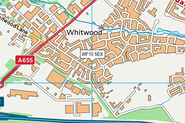 WF10 5EX map - OS VectorMap District (Ordnance Survey)
