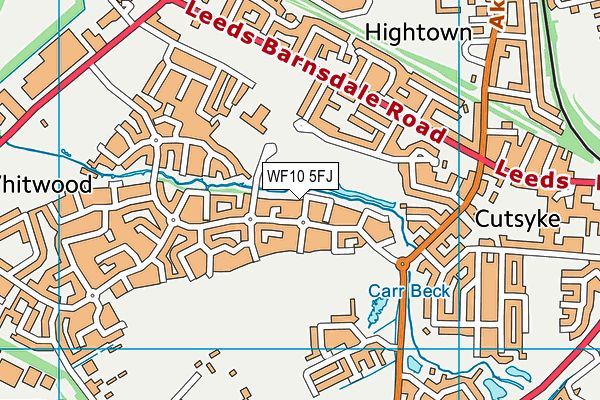 WF10 5FJ map - OS VectorMap District (Ordnance Survey)