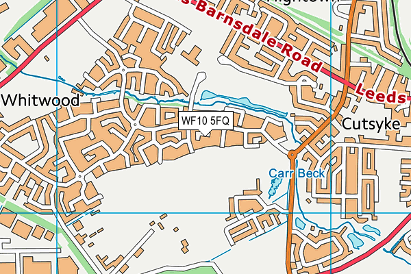 WF10 5FQ map - OS VectorMap District (Ordnance Survey)