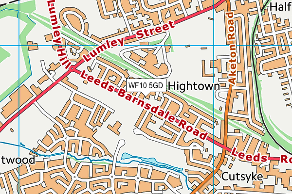 WF10 5GD map - OS VectorMap District (Ordnance Survey)