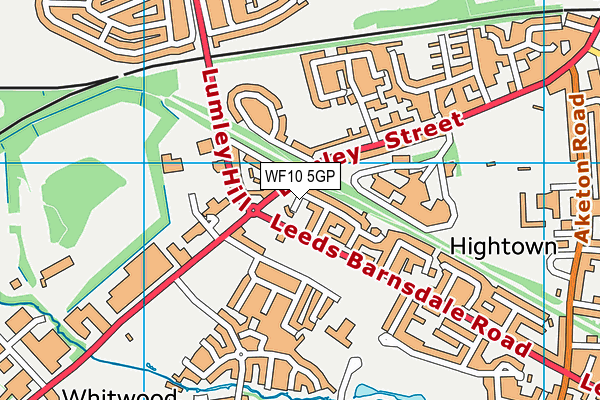 WF10 5GP map - OS VectorMap District (Ordnance Survey)