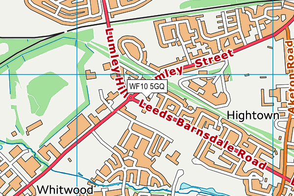 WF10 5GQ map - OS VectorMap District (Ordnance Survey)