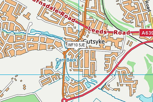 WF10 5JE map - OS VectorMap District (Ordnance Survey)