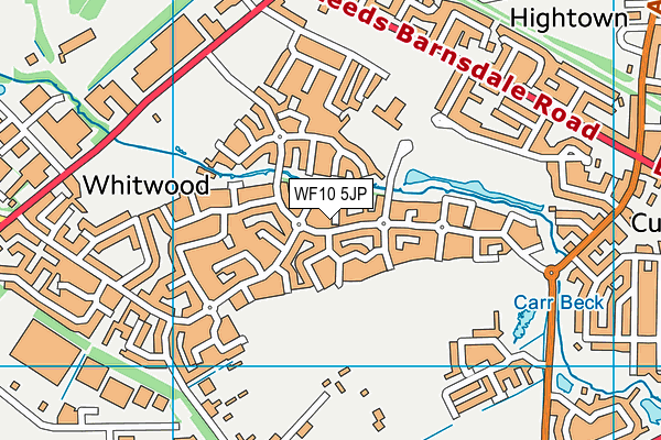 WF10 5JP map - OS VectorMap District (Ordnance Survey)