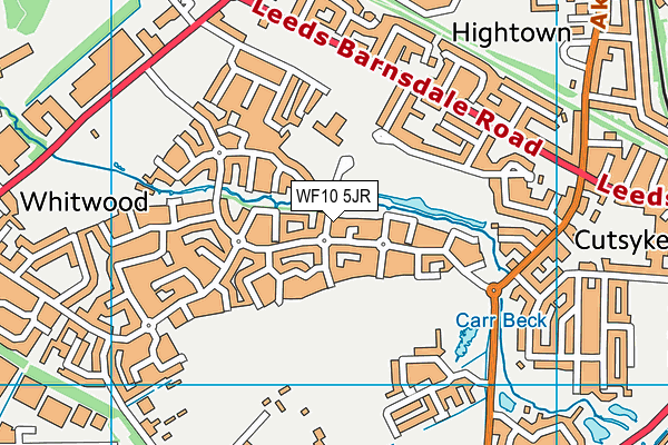 WF10 5JR map - OS VectorMap District (Ordnance Survey)