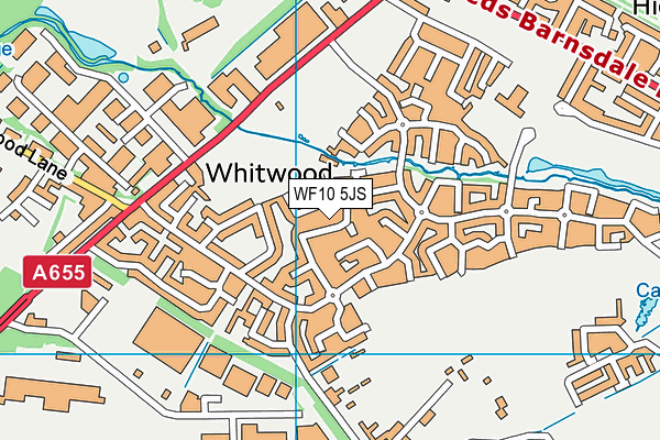 WF10 5JS map - OS VectorMap District (Ordnance Survey)