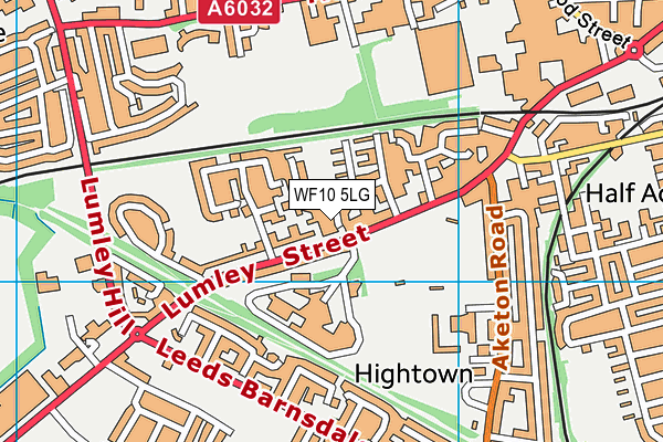 WF10 5LG map - OS VectorMap District (Ordnance Survey)