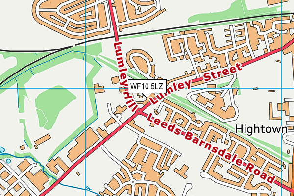 WF10 5LZ map - OS VectorMap District (Ordnance Survey)