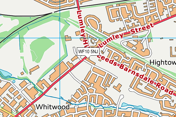 WF10 5NJ map - OS VectorMap District (Ordnance Survey)