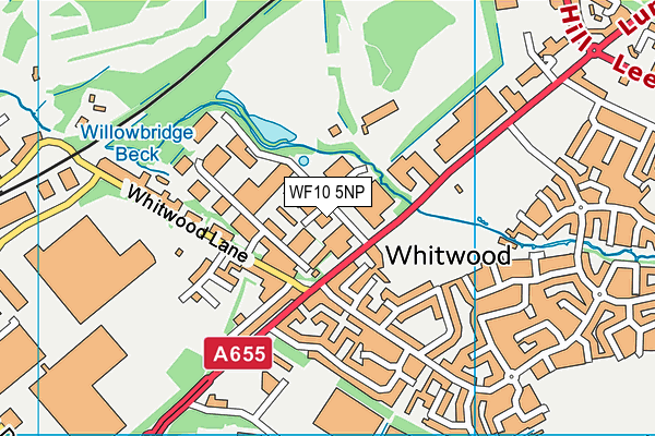 WF10 5NP map - OS VectorMap District (Ordnance Survey)