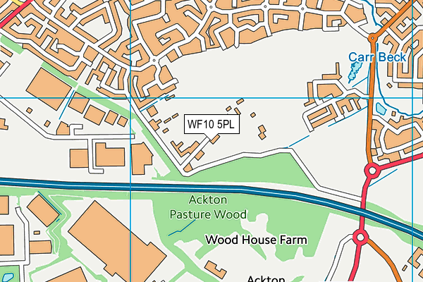 WF10 5PL map - OS VectorMap District (Ordnance Survey)