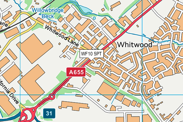 Map of RISING SUN (WHITWOOD) LIMITED at district scale
