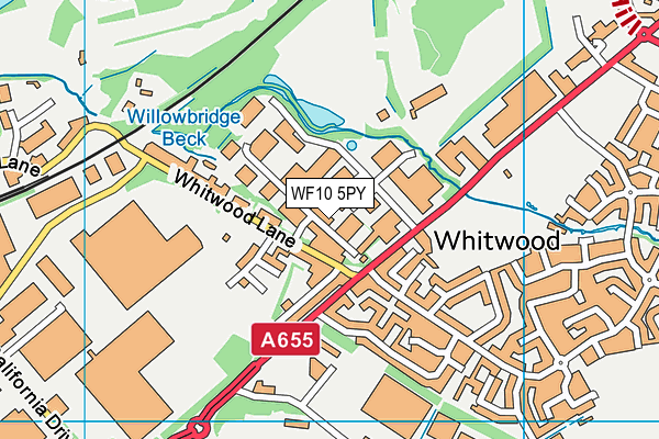 WF10 5PY map - OS VectorMap District (Ordnance Survey)