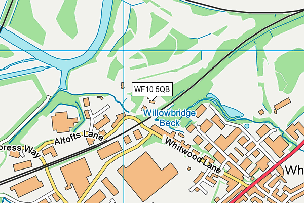 WF10 5QB map - OS VectorMap District (Ordnance Survey)
