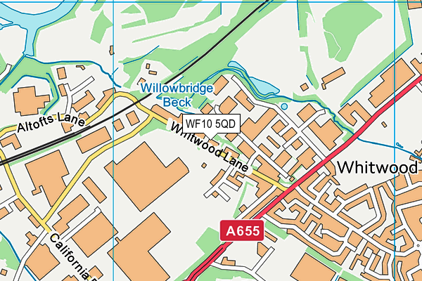 WF10 5QD map - OS VectorMap District (Ordnance Survey)