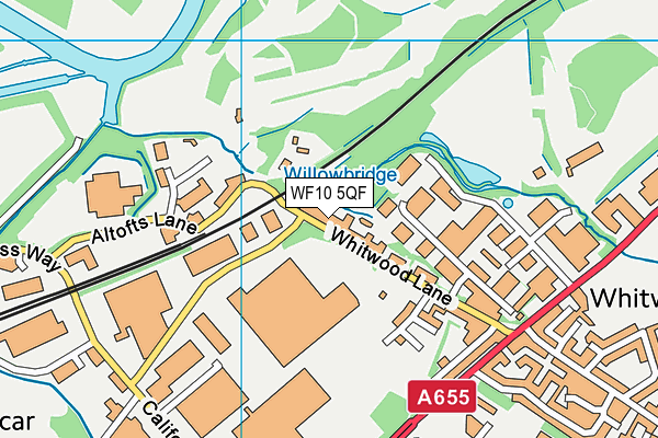 WF10 5QF map - OS VectorMap District (Ordnance Survey)