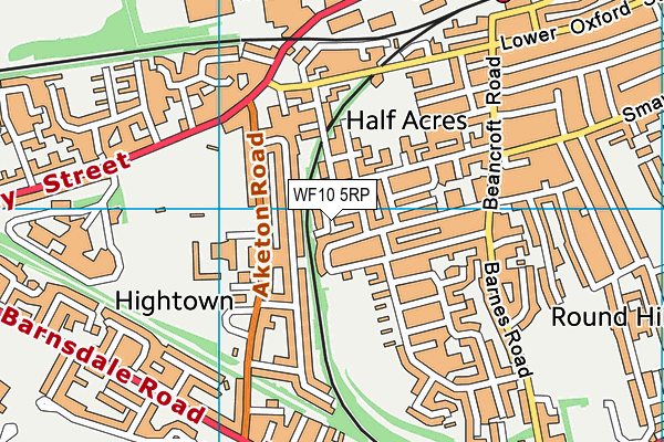 WF10 5RP map - OS VectorMap District (Ordnance Survey)