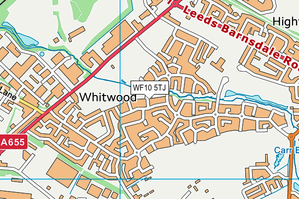 WF10 5TJ map - OS VectorMap District (Ordnance Survey)