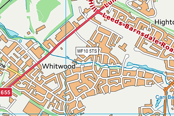 WF10 5TS map - OS VectorMap District (Ordnance Survey)
