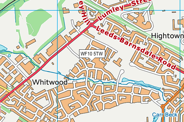 WF10 5TW map - OS VectorMap District (Ordnance Survey)