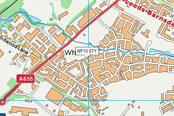 WF10 5TY map - OS VectorMap District (Ordnance Survey)