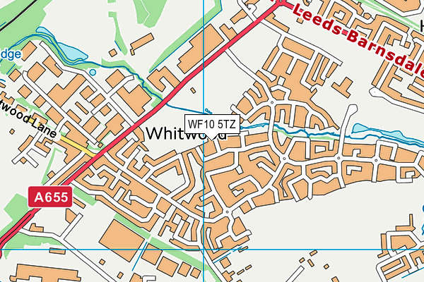 WF10 5TZ map - OS VectorMap District (Ordnance Survey)