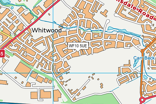 WF10 5UE map - OS VectorMap District (Ordnance Survey)