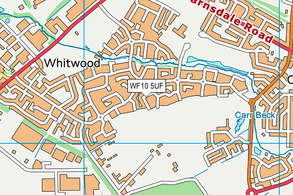 WF10 5UF map - OS VectorMap District (Ordnance Survey)